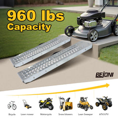 BEJONI portable ramps with handle illustrated for effortless transport.
