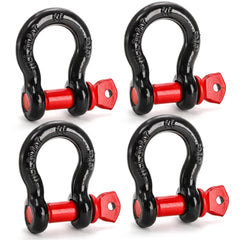 Bekith 4-pack 58 D-ring shackle with 3-4 pin for versatile towing and recovery.