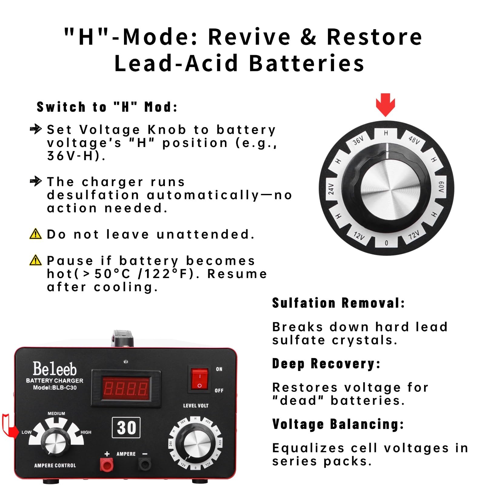 Beleeb cooling fan and indicators support safe operation during charging.