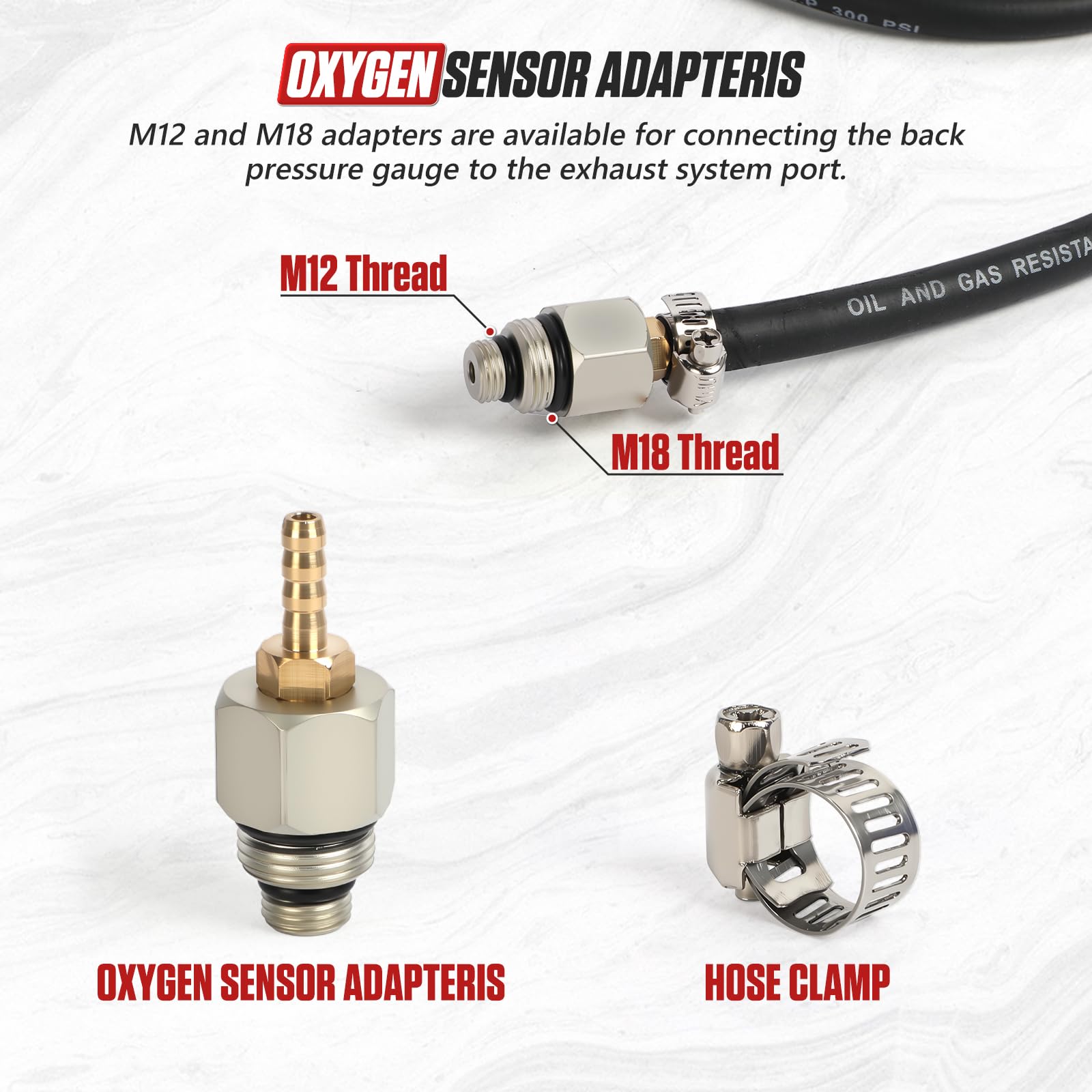 BELEY adapters M12 and M18 for universal exhaust port compatibility