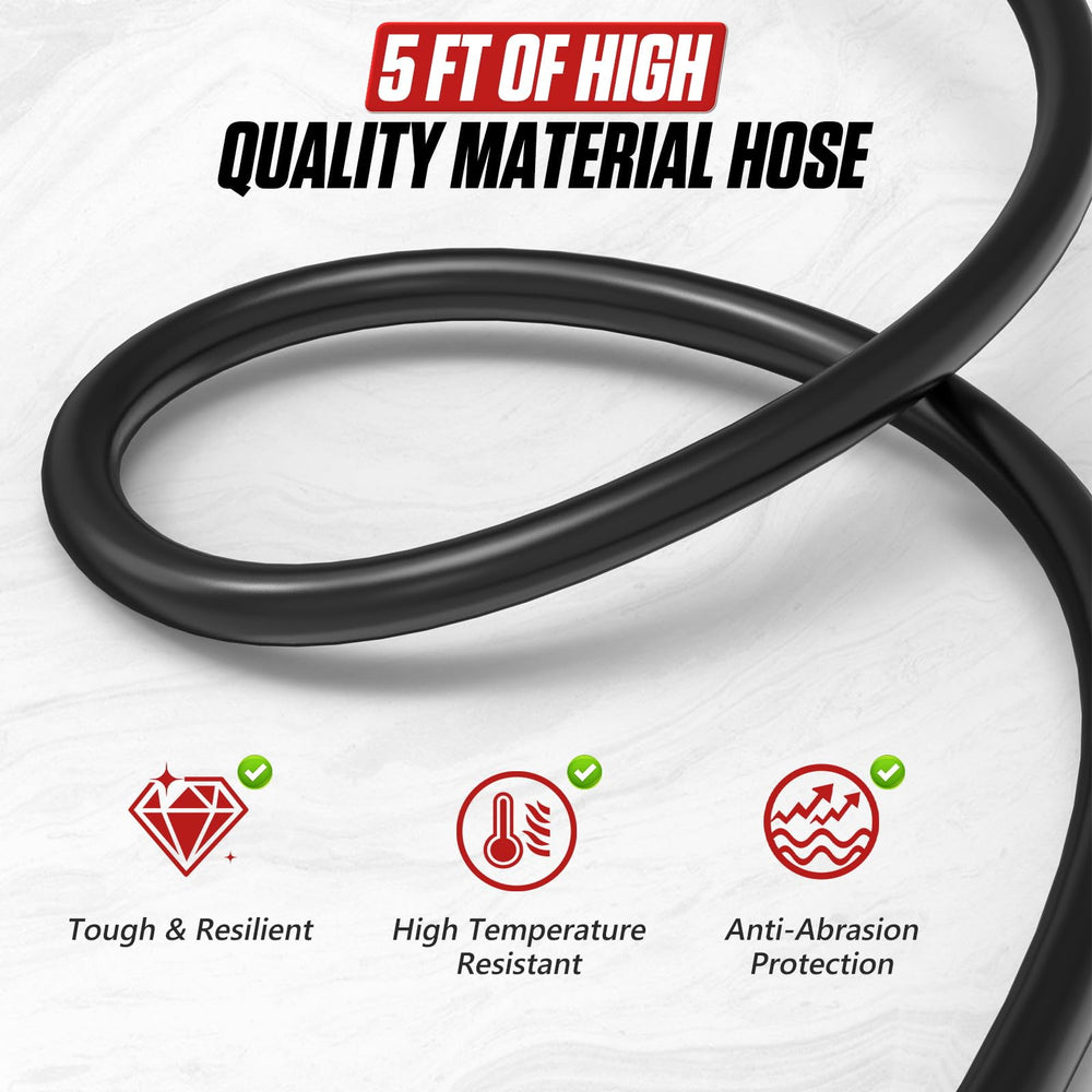 BELEY 57-inch silicone hose highlighting flexibility and heat resistance during testing
