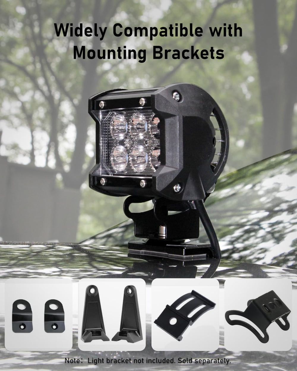 Belinous light bar mount for truck and SUV with sturdy clamp.