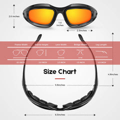 BELINOUS motorcycle glasses with clear MLC lens for versatile visibility