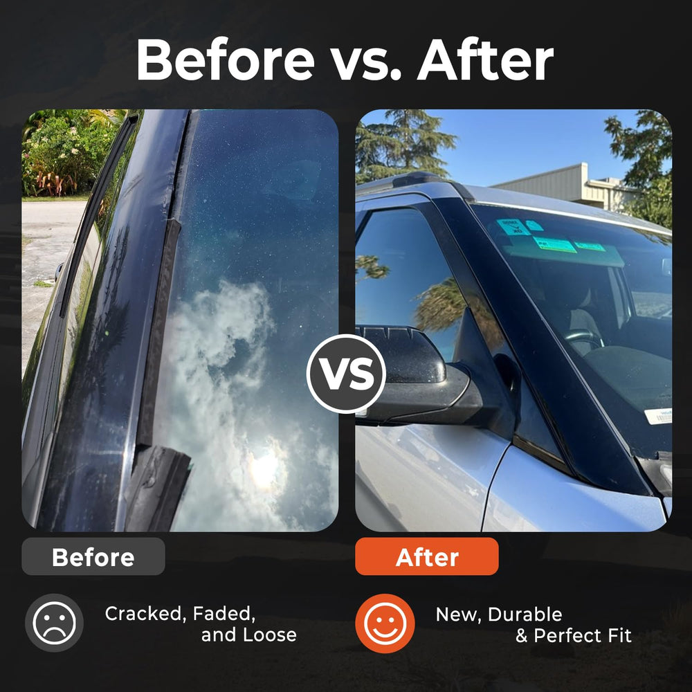 BELKEBIR A-Pillar windshield seal and noise reduction feature