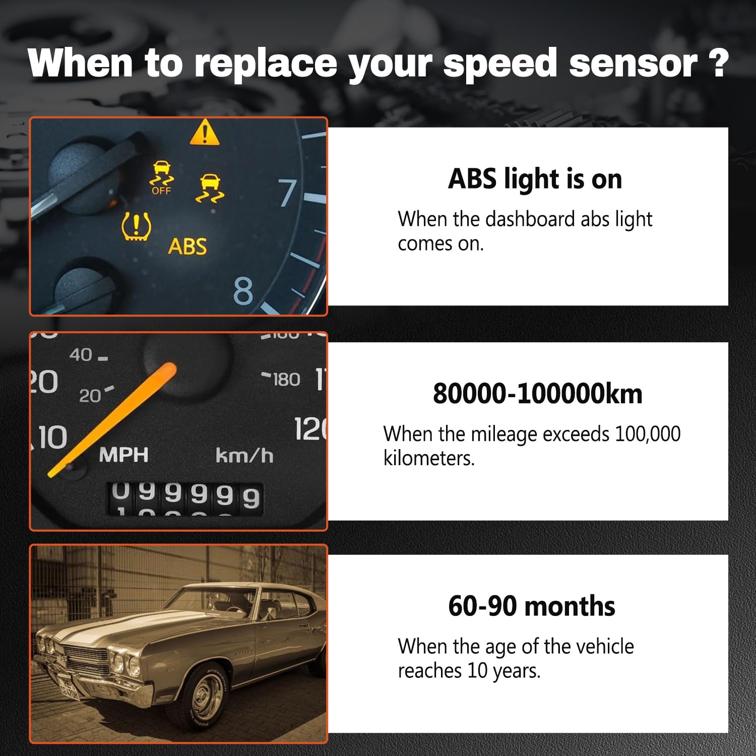 BELKEBIR ABS wheel sensor four-pack simplifies replacement and fit