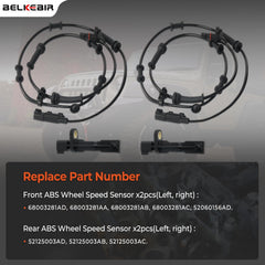 BELKEBIR ABS wheel speed sensor rear left maintains stable braking