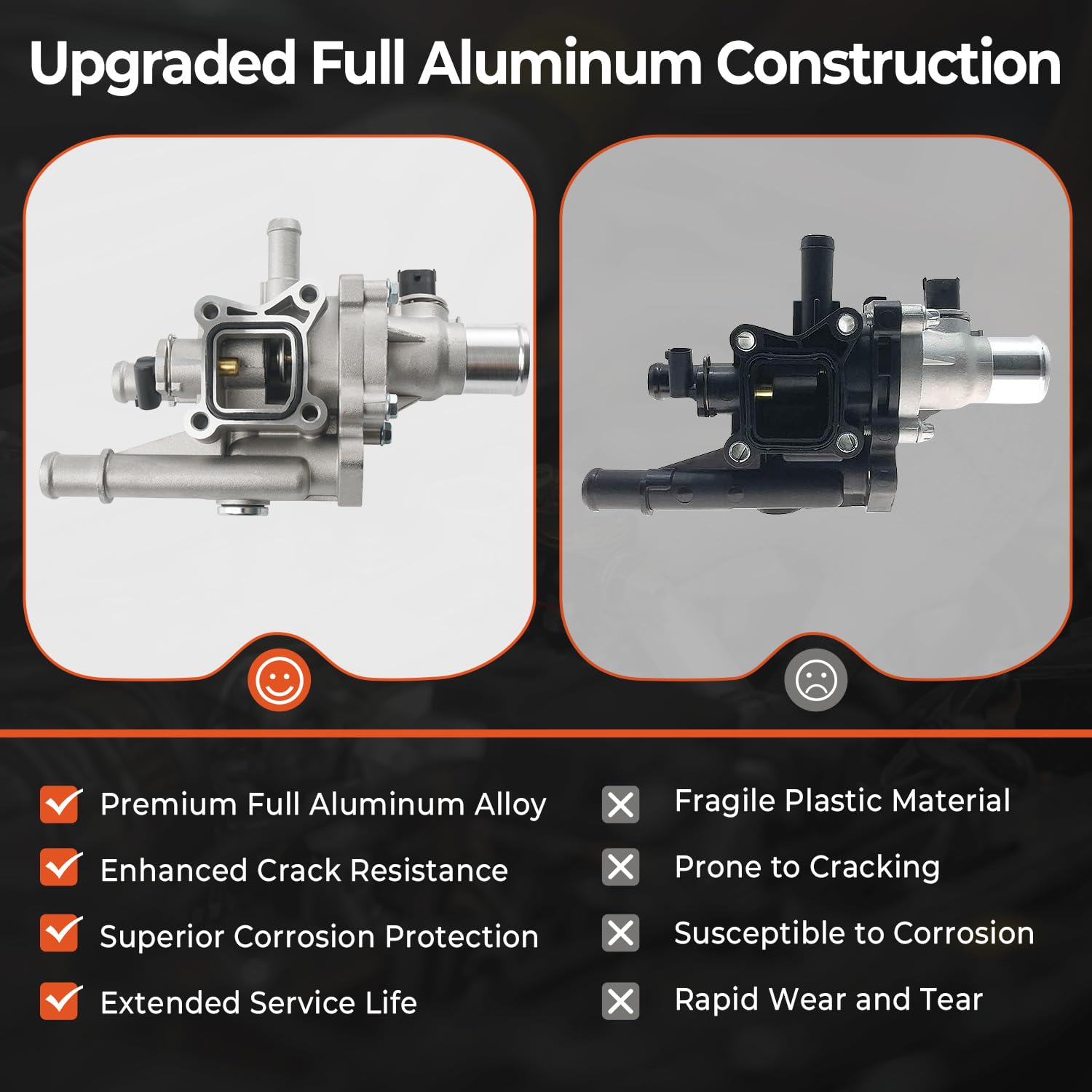 BELKEBIR full aluminum design resists heat cracking and leaks.