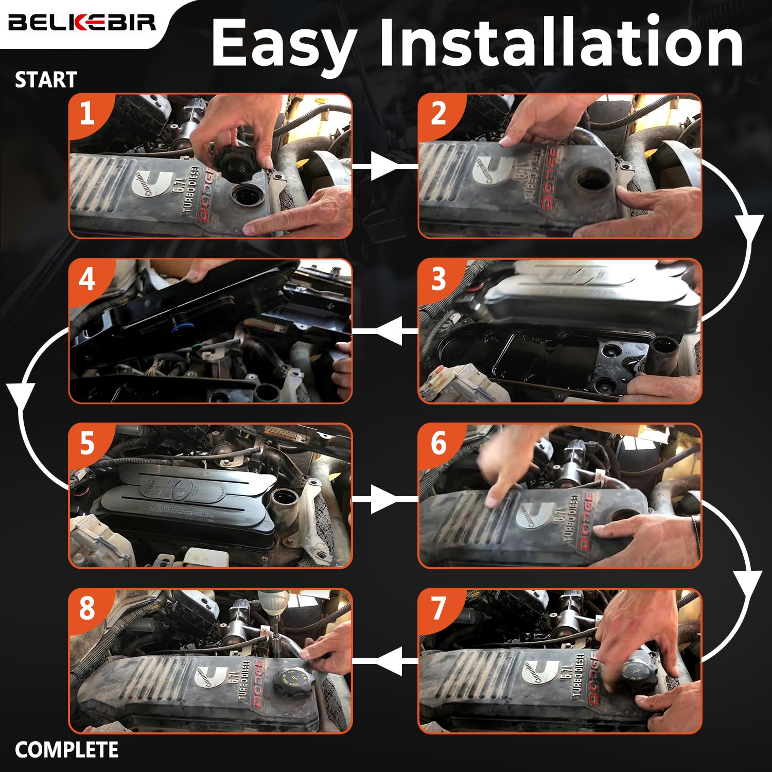 BELKEBIR CCV filter on engine bay improves ventilation flow