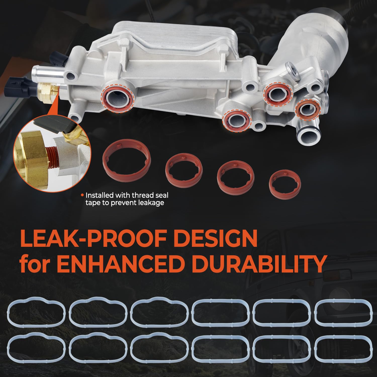BELKEBIR engine oil filter housing assembly highlights OE style fit