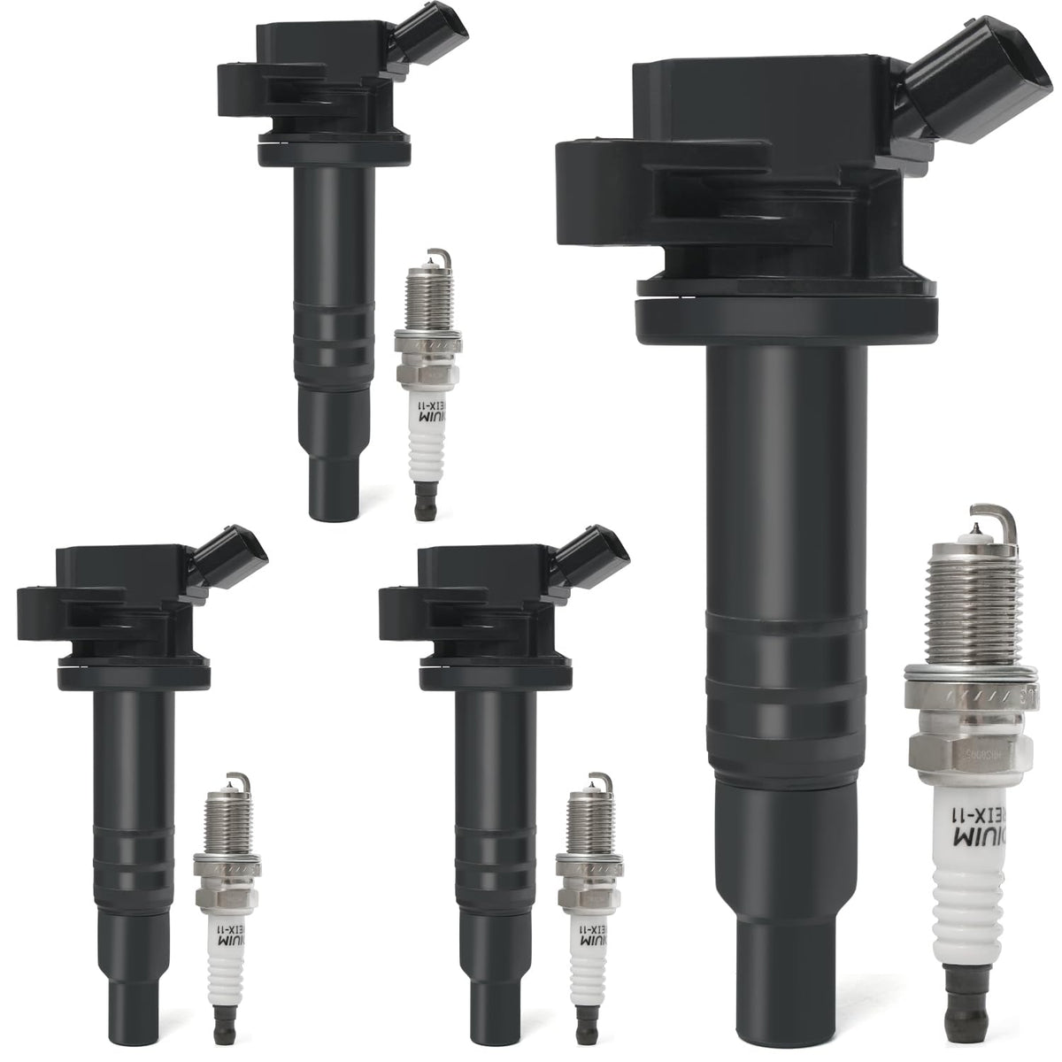 BELKEBIR ignition coil pack 4pc close-up for reliable ignition across compatible engines.