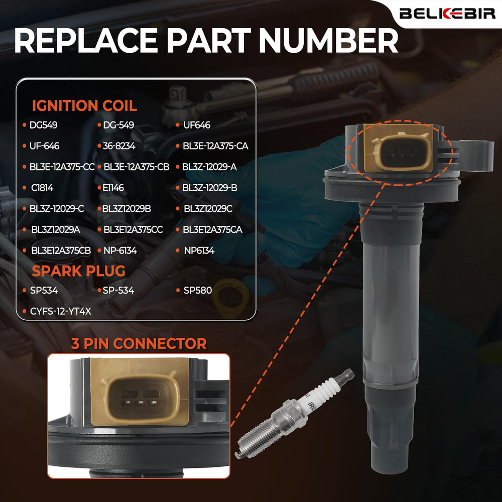 BELKEBIR SP534 iridium spark plugs close-up