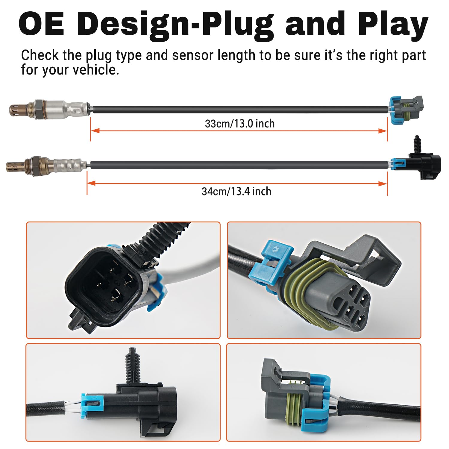 BELKEBIR replacement oxygen sensor kit compatible with 234-4242 and 250-24704 improving fuel efficiency