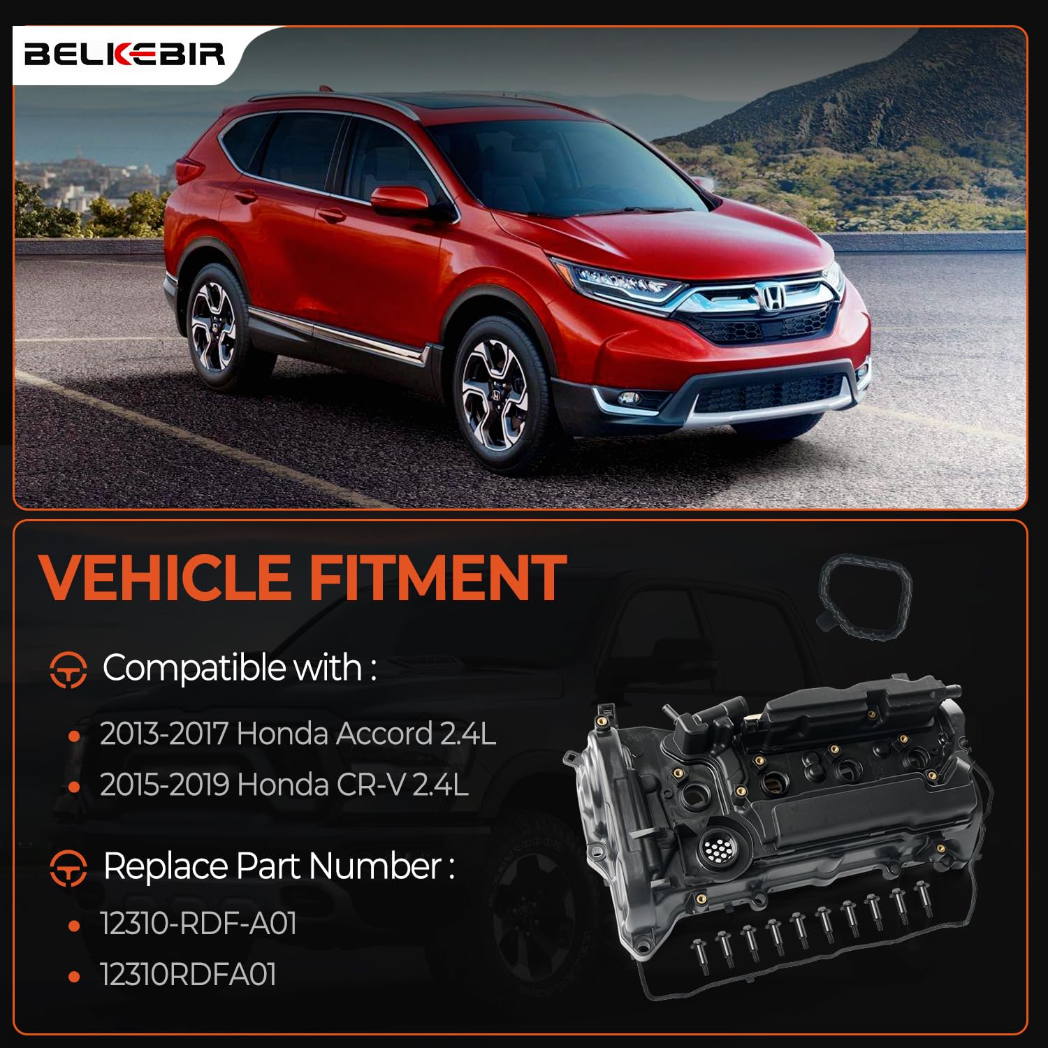 BELKEBIR valve cover gasket preinstalled, simplifies installation.