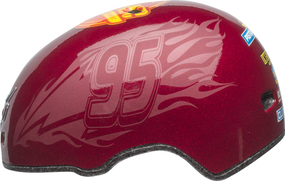 Bell Cars Chrome Ghost Flame helmet featuring universal-fit for growing kids