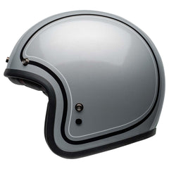 Bell Custom 500 Chief gloss gray visor area demonstrates shield versatility.