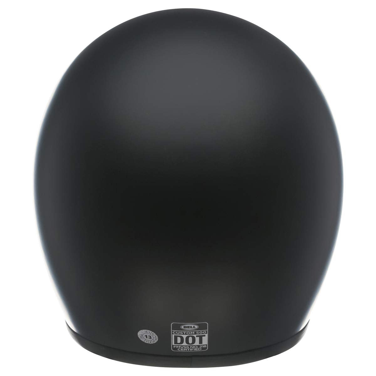 Bell Custom 500 helmet matte black safety certifications for on-road confidence.