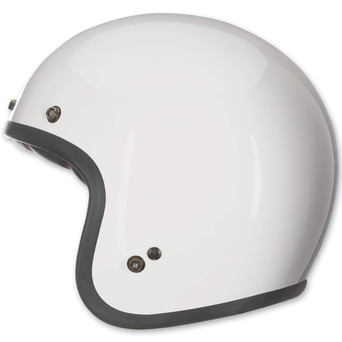 Bell Custom 500 helmet vintage white, back view highlights low-profile retro silhouette