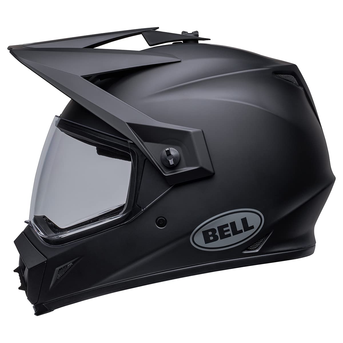 Bell MX-9 Adventure visor removed for a stealth street look.