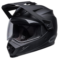 Bell MX-9 Adventure MIPS helmet shield up with goggles compatibility.