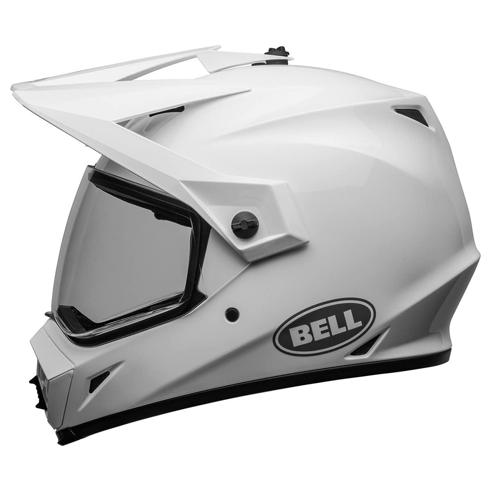 Bell MX-9 Adventure MIPS helmet shield up for goggles and quick access