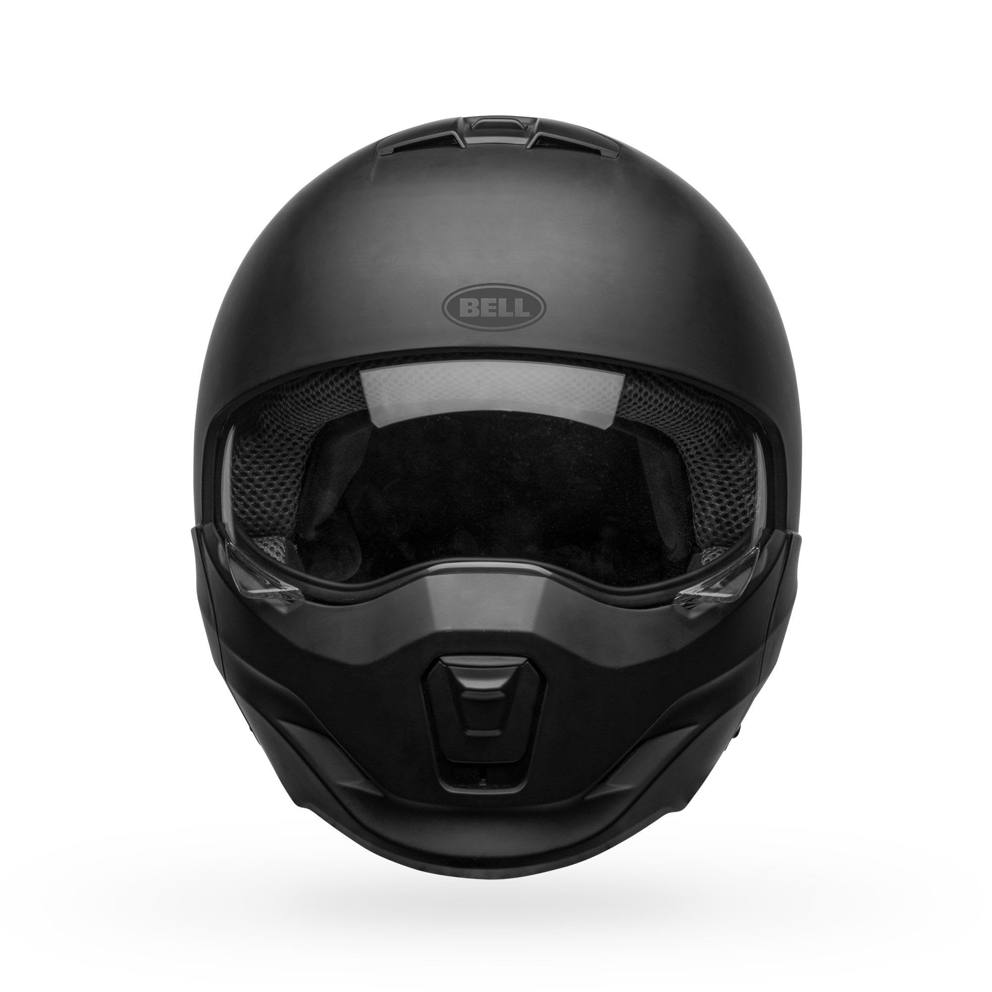 Bell Powersports Broozer matte black small profile supports comfortable daily riding.