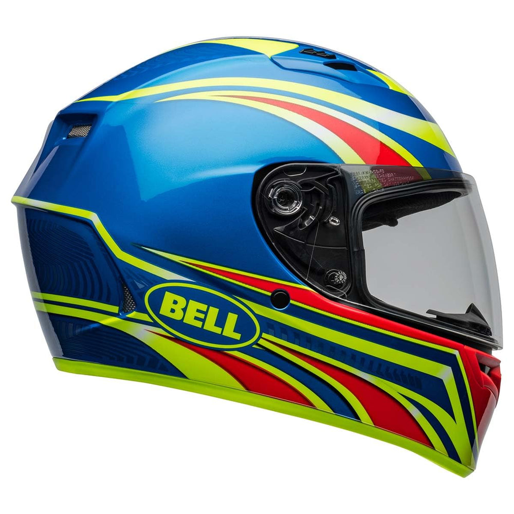 Bell Qualifier Conduit Gloss Retina Blue overall aesthetic for head-turning ride appeal