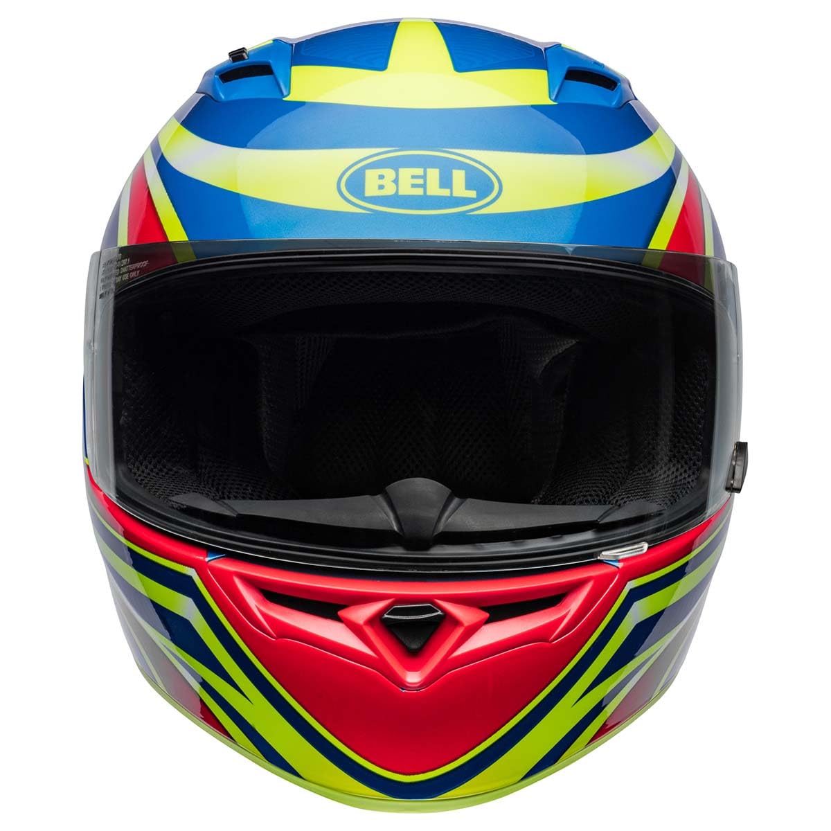 Bell Qualifier Conduit Gloss Retina Blue side profile with aerodynamic lines
