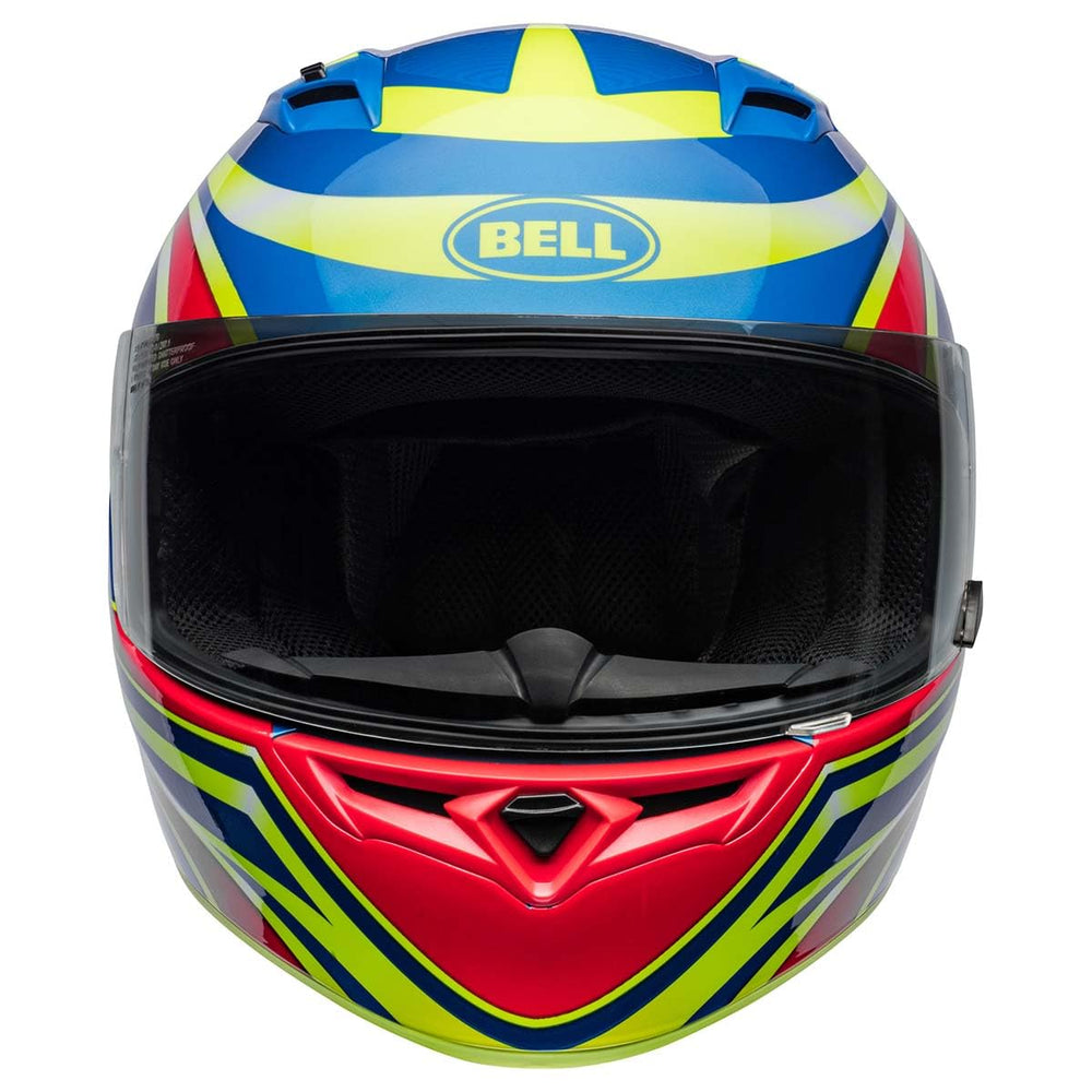 Bell Qualifier Conduit Gloss Retina Blue side profile with aerodynamic lines