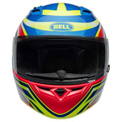 Bell Qualifier Conduit Gloss Retina Blue side profile with aerodynamic lines