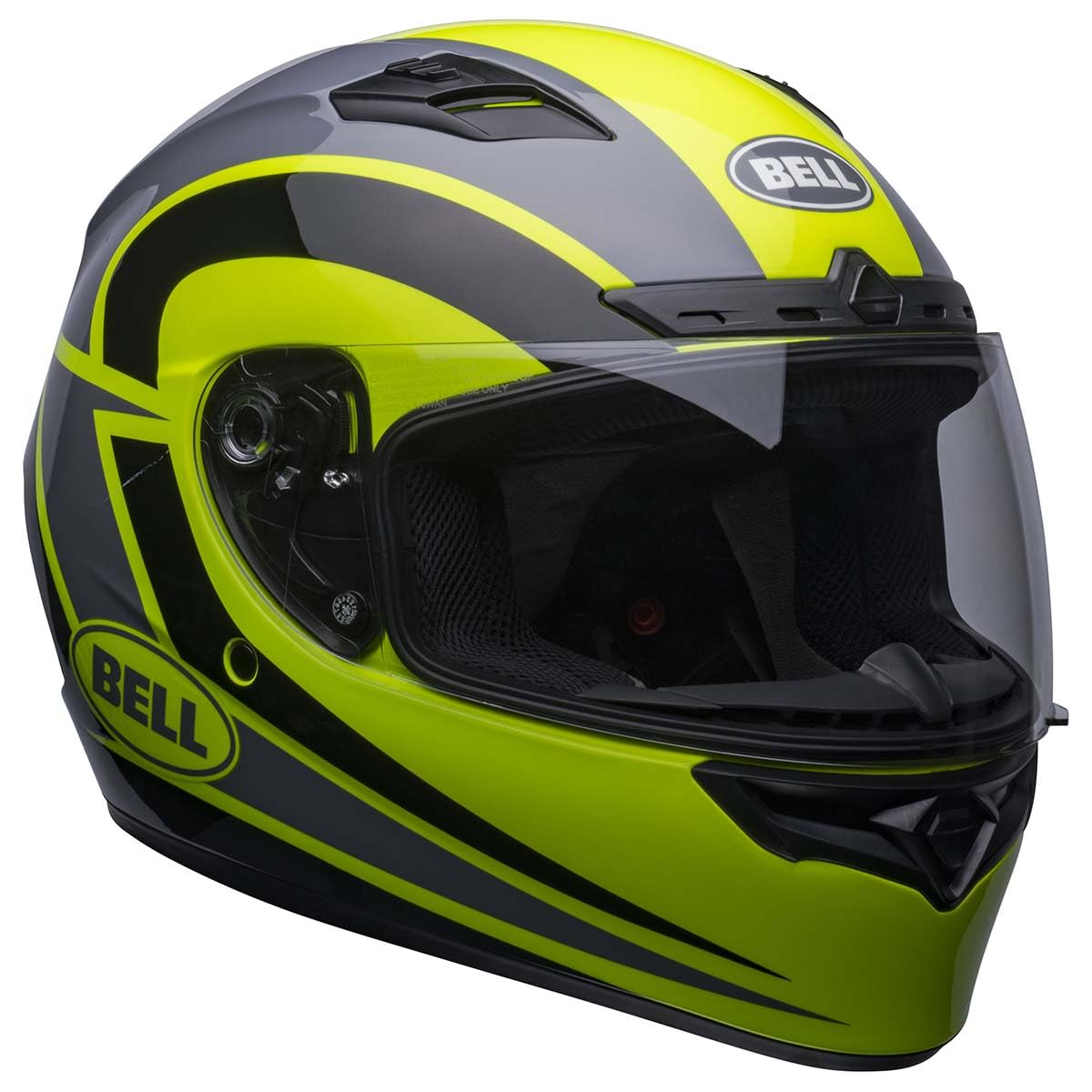 Bell Qualifier DLX MIPS Blitz helmet front view in gloss retina finish for bold visibility.