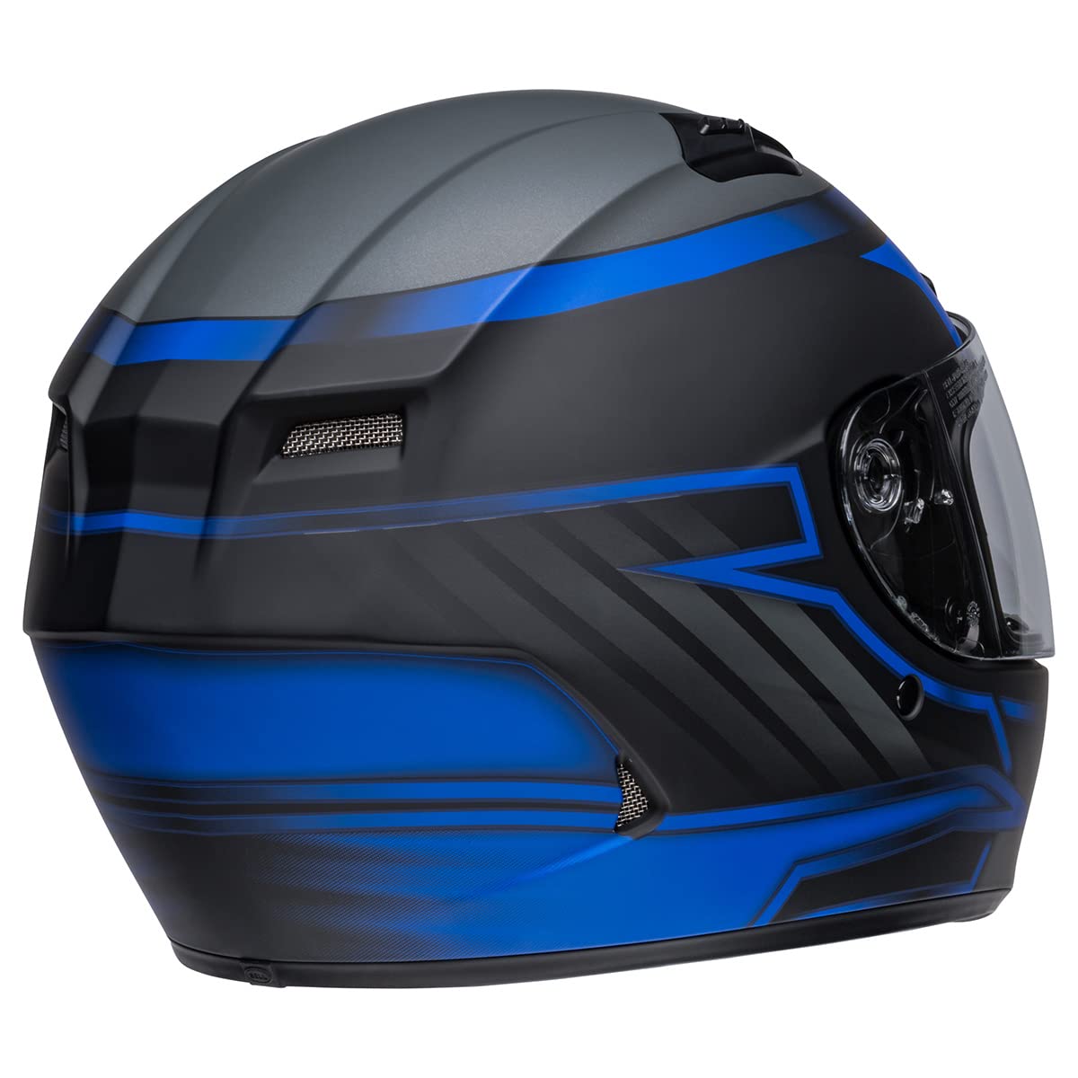 Colorway close-up of Bell Qualifier DLX MIPS Raiser matte black blue gray