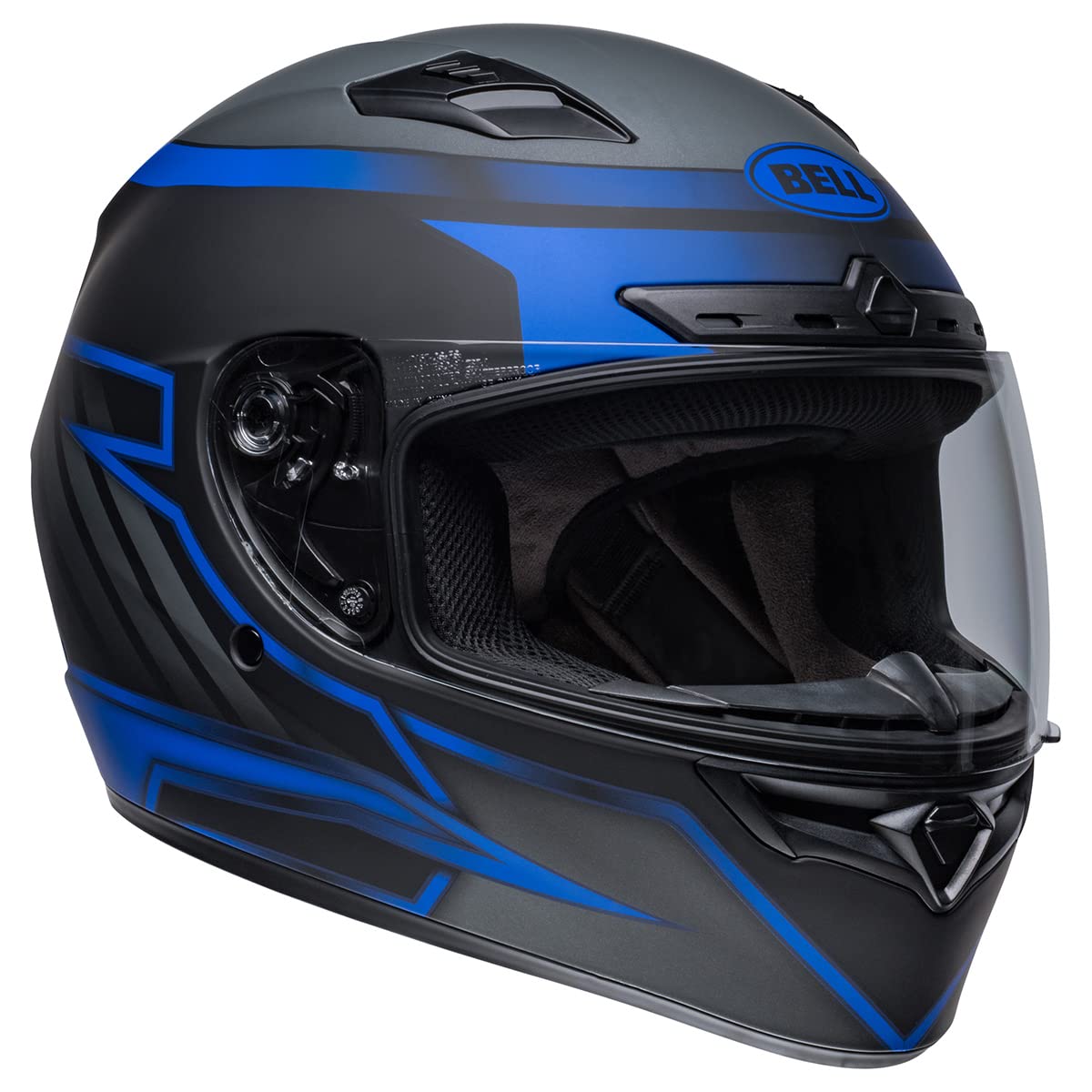 Bell Qualifier DLX MIPS Raiser front view in matte black blue gray for daily riding