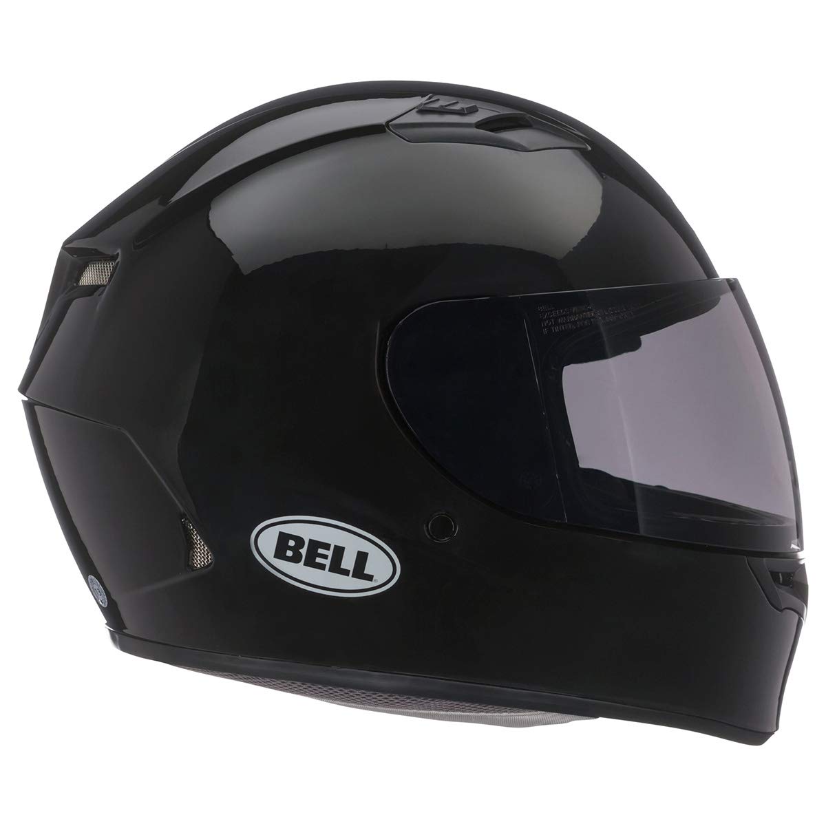 Bell Qualifier helmet in black, front view highlighting snug fit and aerodynamic lines.