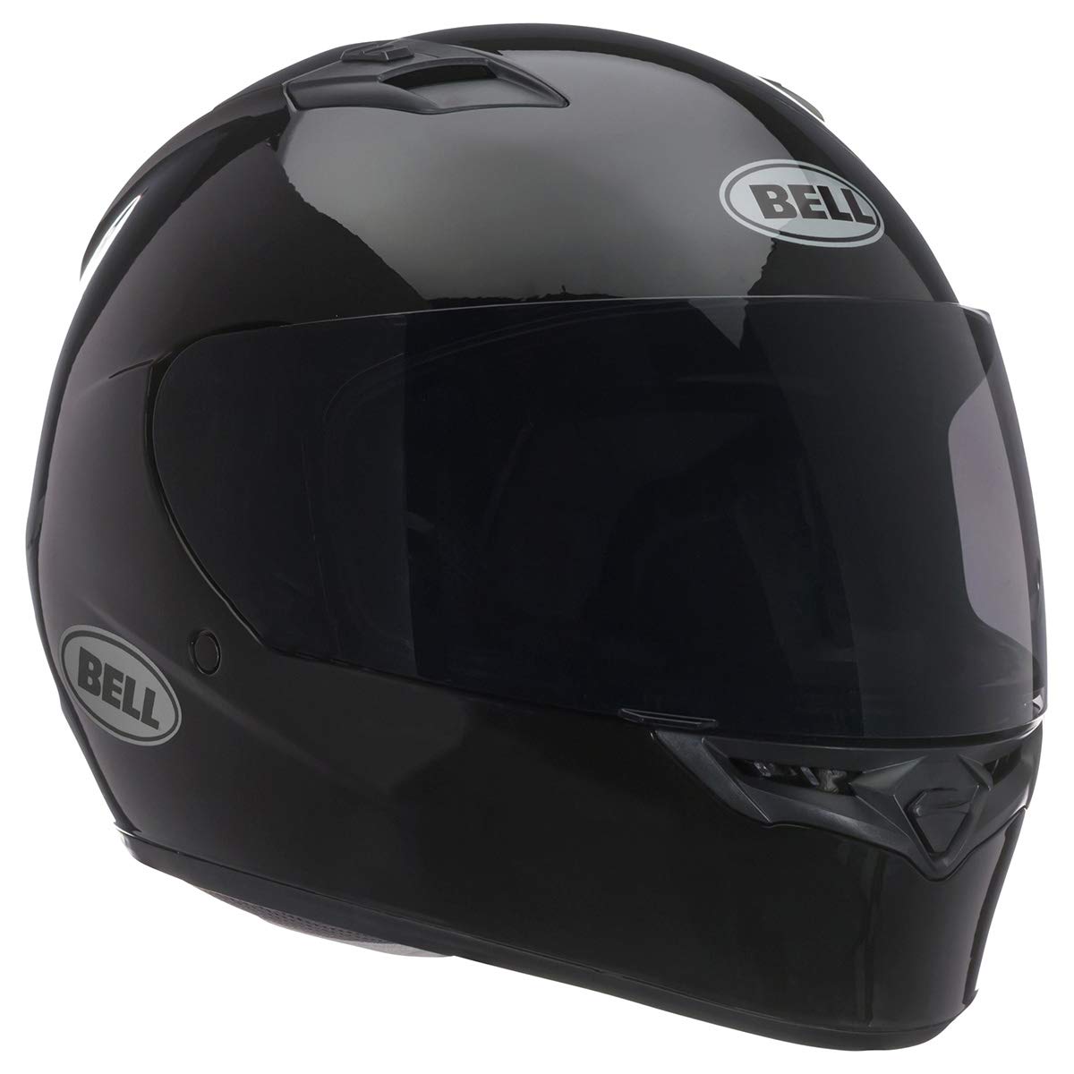 Bell Qualifier helmet side profile in black demonstrates compact, protective design.