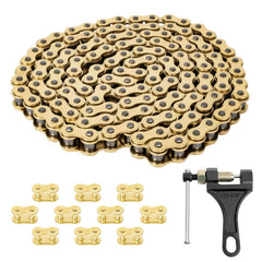 Belleone 420 gold chain with 132 links for rugged riding and durability