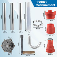 Bellima drum pump ergonomic handle enables comfortable, precise manual pumping.