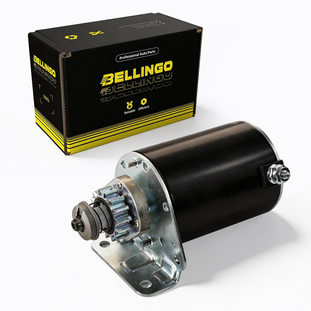 BELLINGO starter replacement for Briggs & Stratton with 14 teeth, reliable fit.