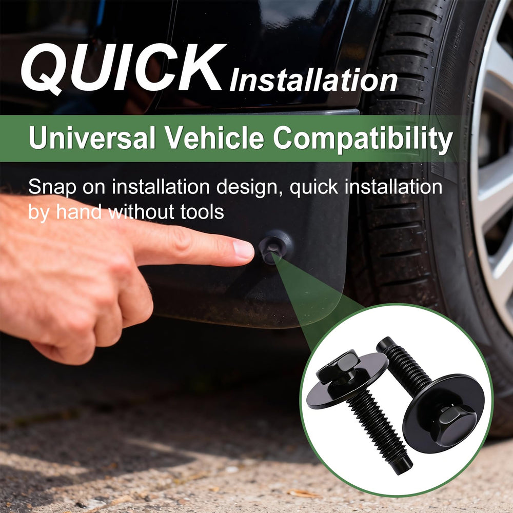 Bemaka U-Nut clips closeup illustrating secure fit for bumper and fender