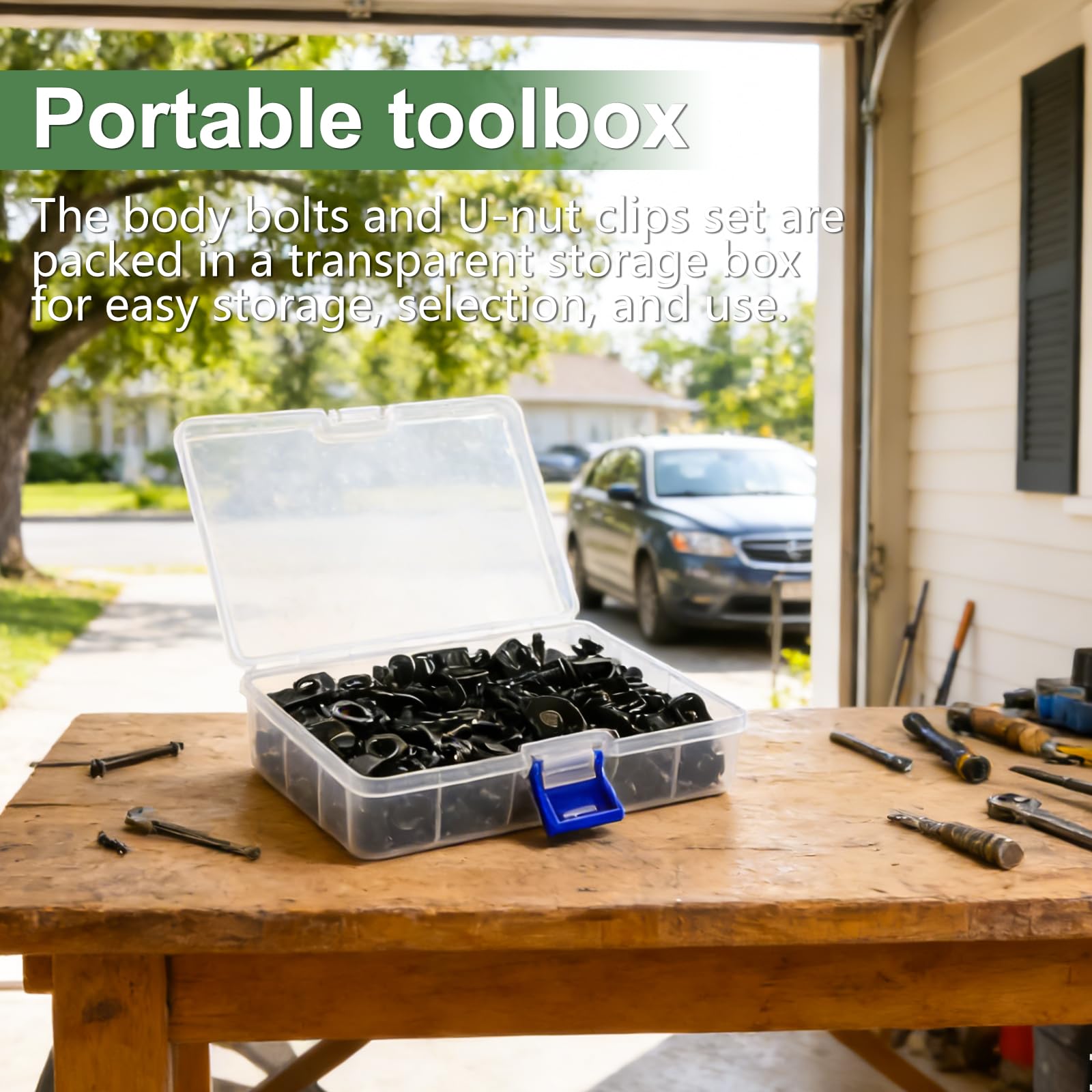 Bemaka 50pcs kit engine splash shield application demonstrates fastener versatility