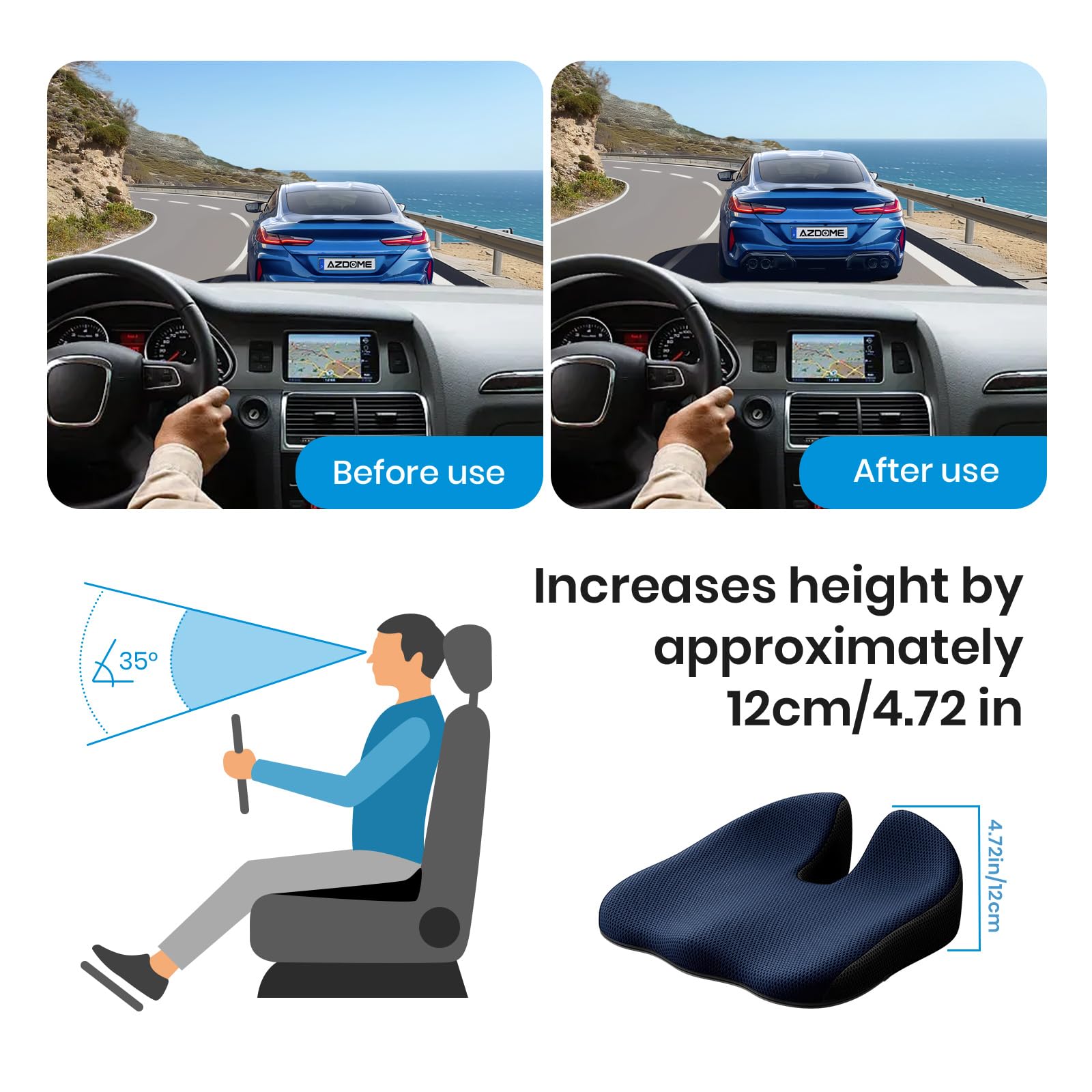 Benazcap cooling 4D mesh cushion keeps seats cooler on hot days