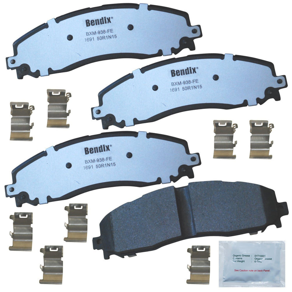 Bendix Fleet Metlok MKD1691FM rear brake pad for Ford F-250, reliable braking