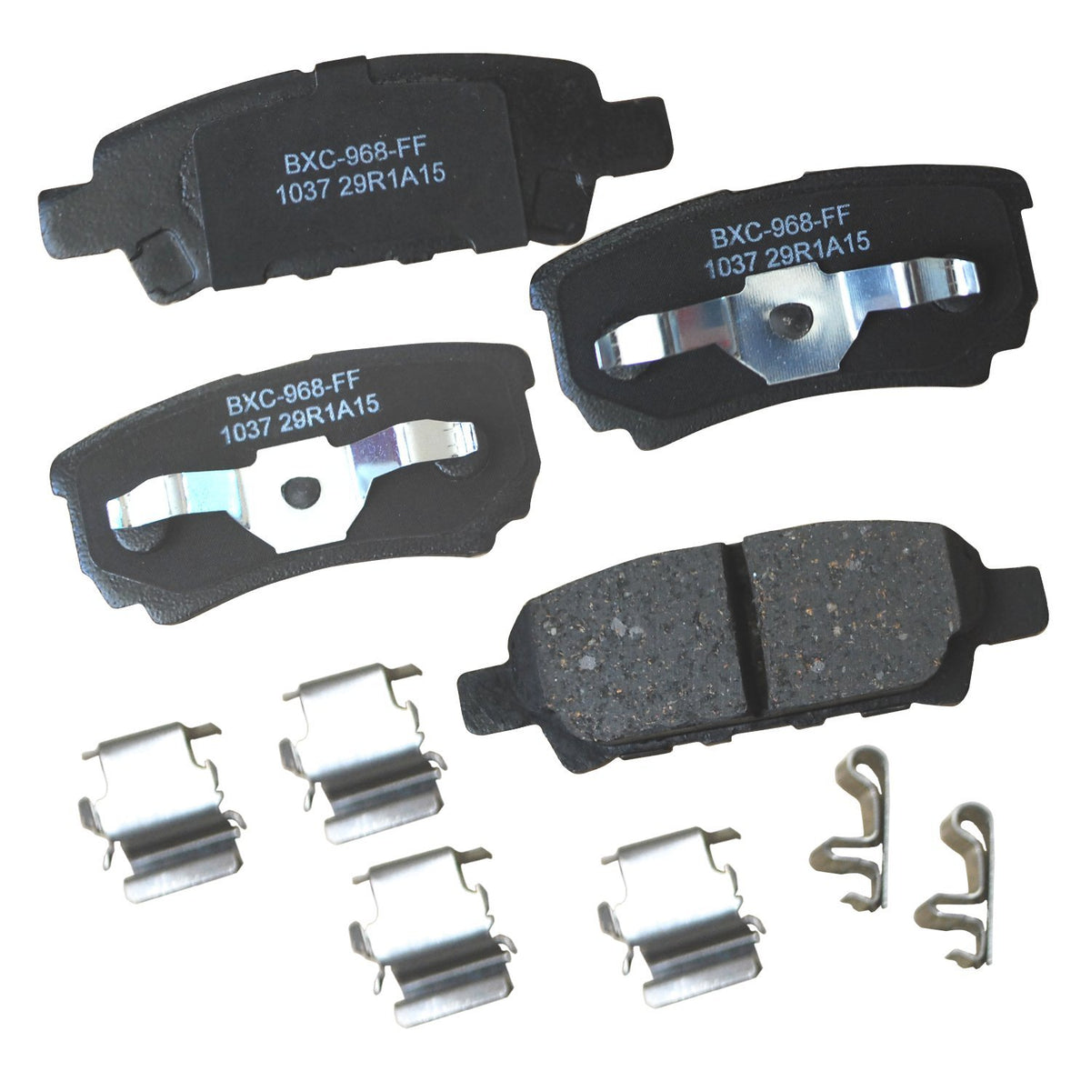 Bendix Premium Ceramic rear brake pads package ready for OE-style replacement
