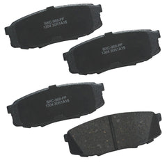 Bendix Premium SBC1304 ceramic rear brake pad shows the friction surface for smooth braking.