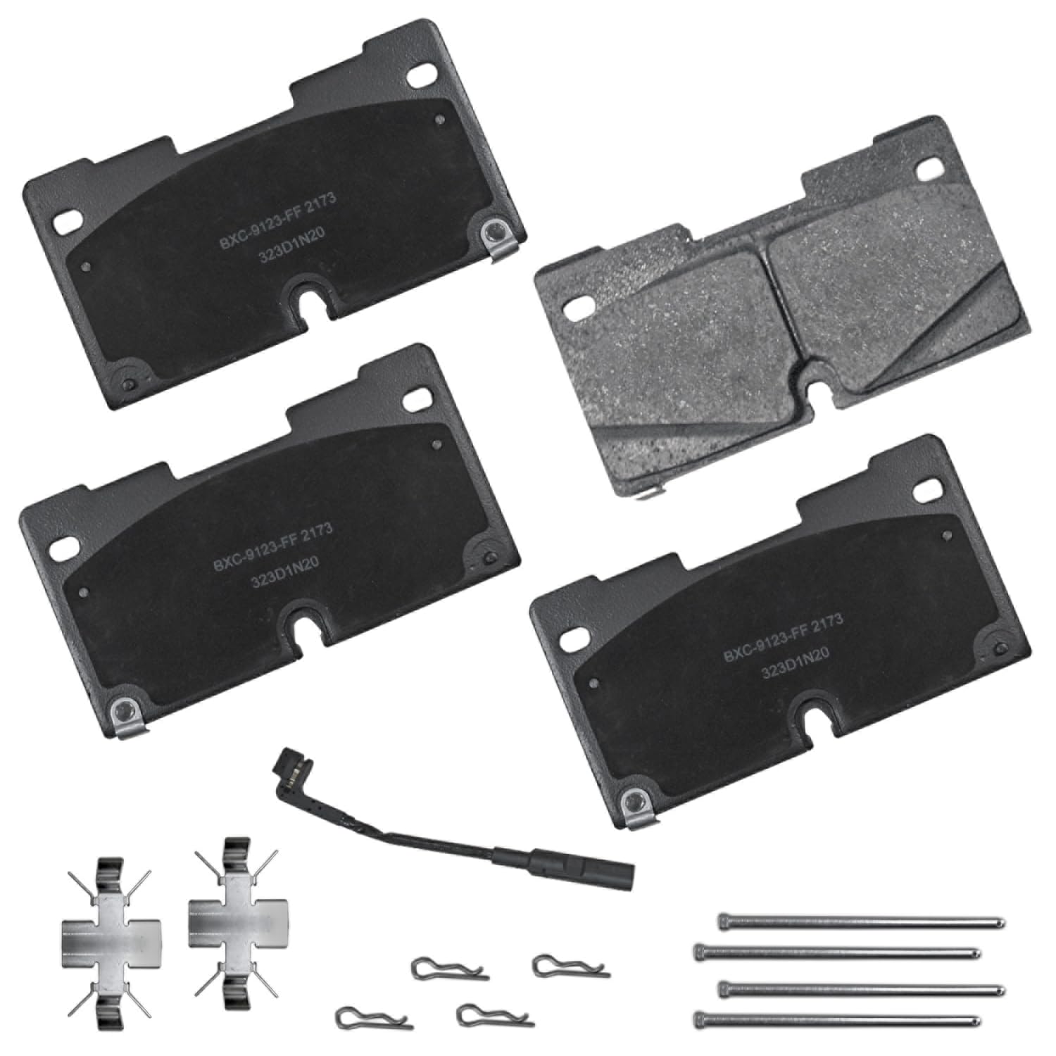 Bendix Premium SBC2173 friction material close-up showing ceramic composition for smooth braking