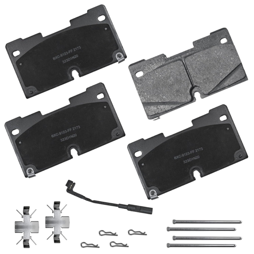 Bendix Premium SBC2173 friction material close-up showing ceramic composition for smooth braking