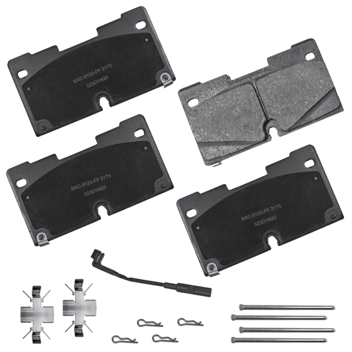 Bendix Premium SBC2173 friction material close-up showing ceramic composition for smooth braking