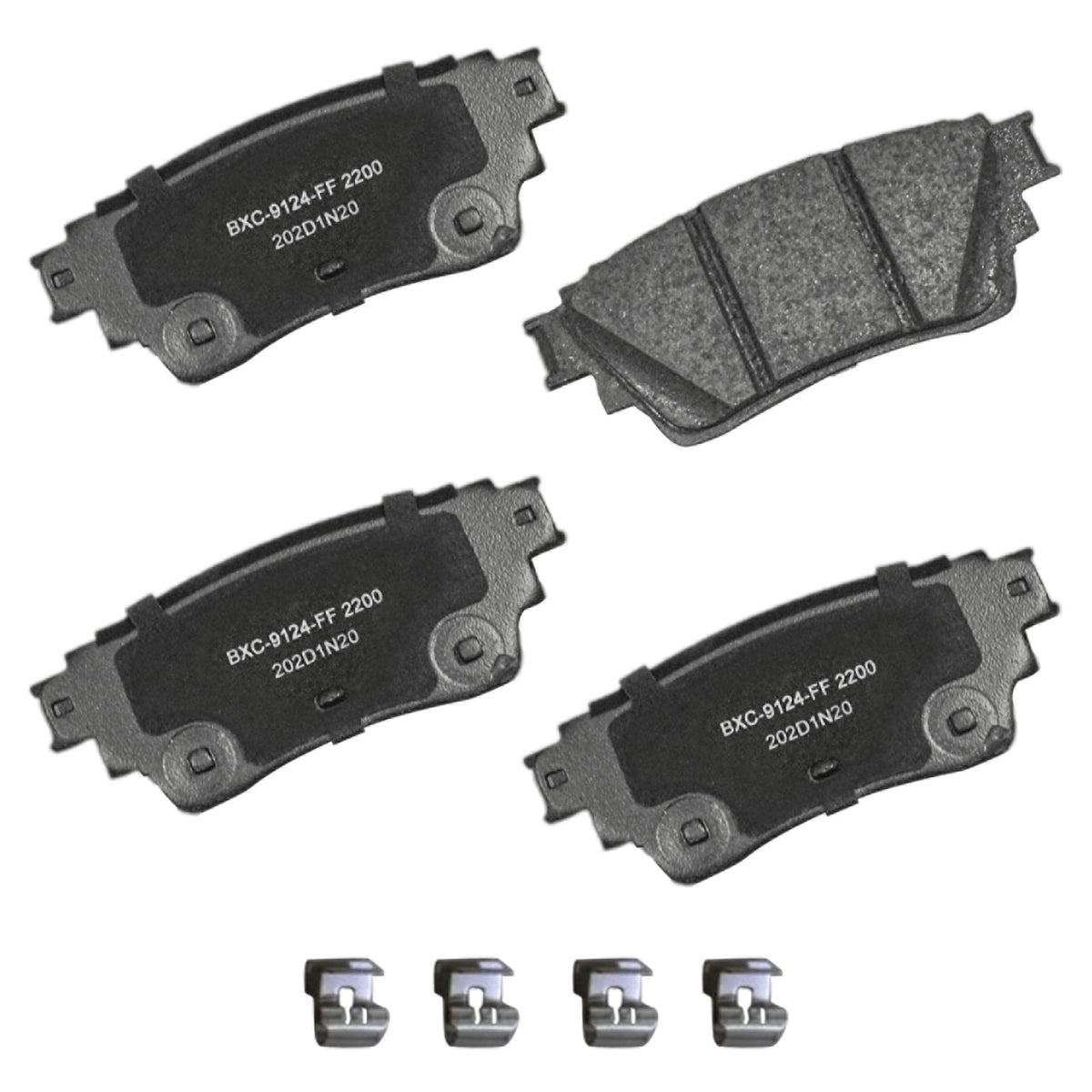 Bendix Premium SBC2200 rear brake pad full view showing durable ceramic surface for daily braking performance