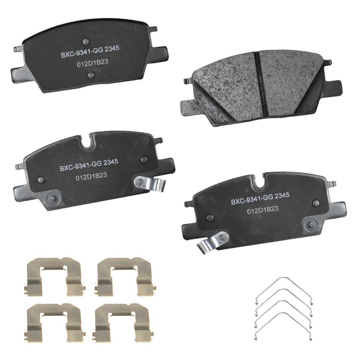Bendix Premium SBC2345 front brake pad closeup with ceramic surface for smooth braking.