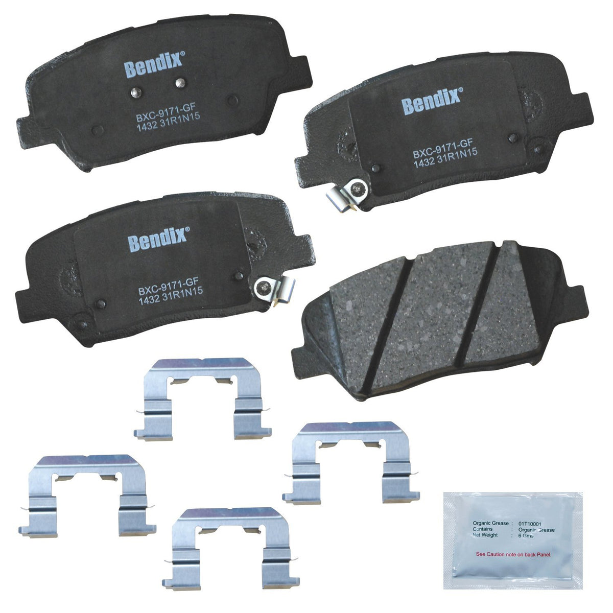 Bendix Priority1 ceramic front brake pad assembly for Hyundai and Kia improves stopping reliability.