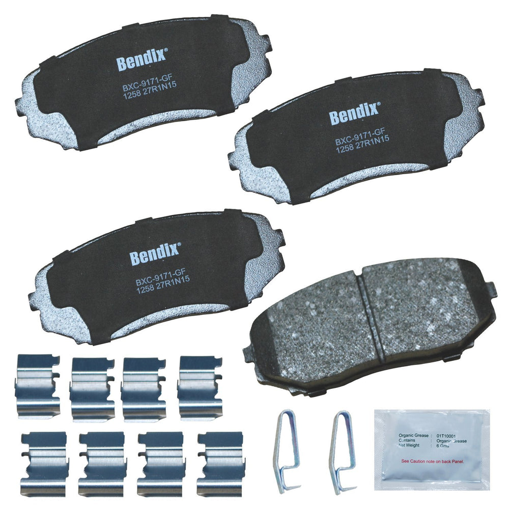 Bendix Priority1 ceramic front brake pad for Ford Edge provides consistent braking and reduced fade.